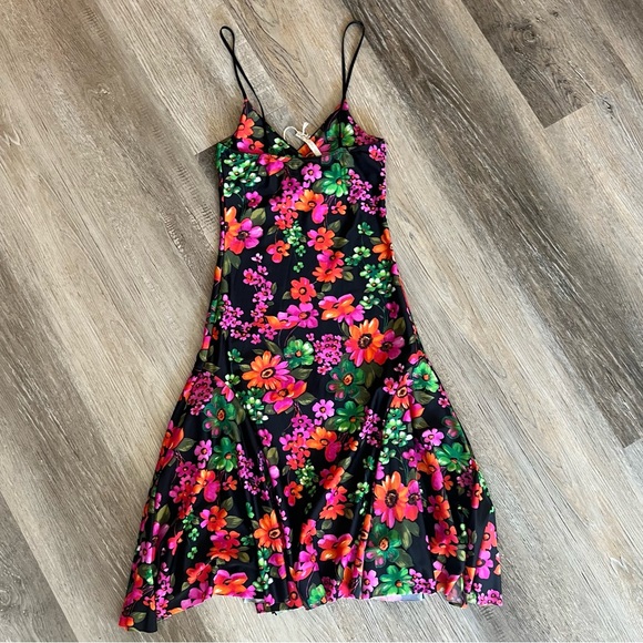 NWT Amen Fluo Floral midi dress as seen on Hailey Bieber - Picture 6 of 11